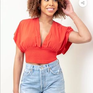 Free People Deep Neck Crop